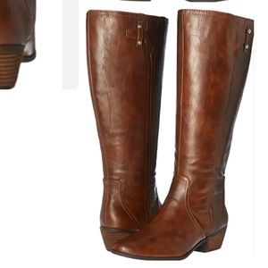 NEW Dr. Scholl's Brilliance Whiskey WIDE CALF Knee-High Riding Boots new